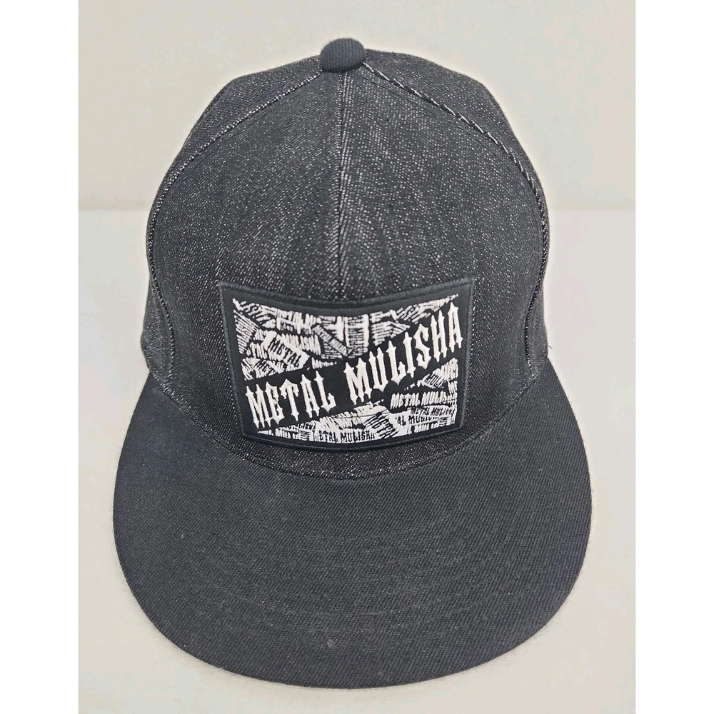 Metal Mulisha Cap Hat Flexfit Small/Medium Black Patch Skull Helmet Motocross